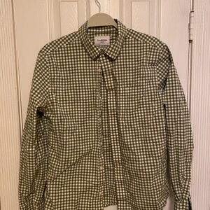 Goodfellow & Co Green Checkered Dress Shirt